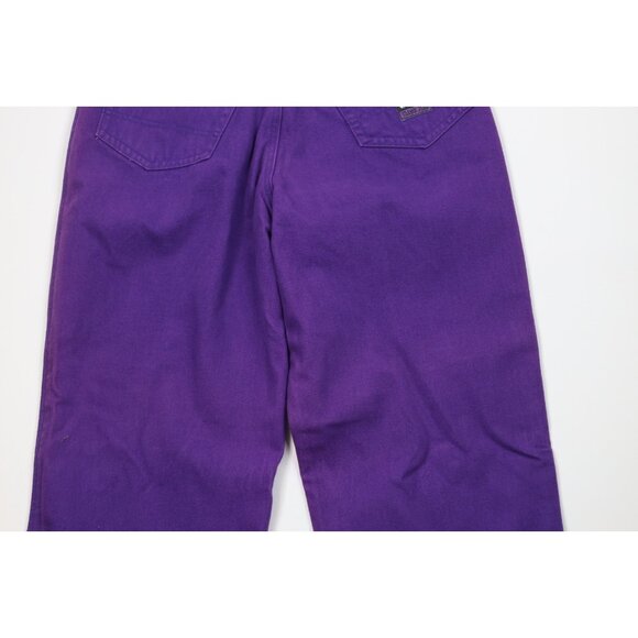Deadstock Vtg 90s Streetwear Mens 32x34 Baggy Fit Skateboard Jeans Purple Cotton - Picture 10 of 11